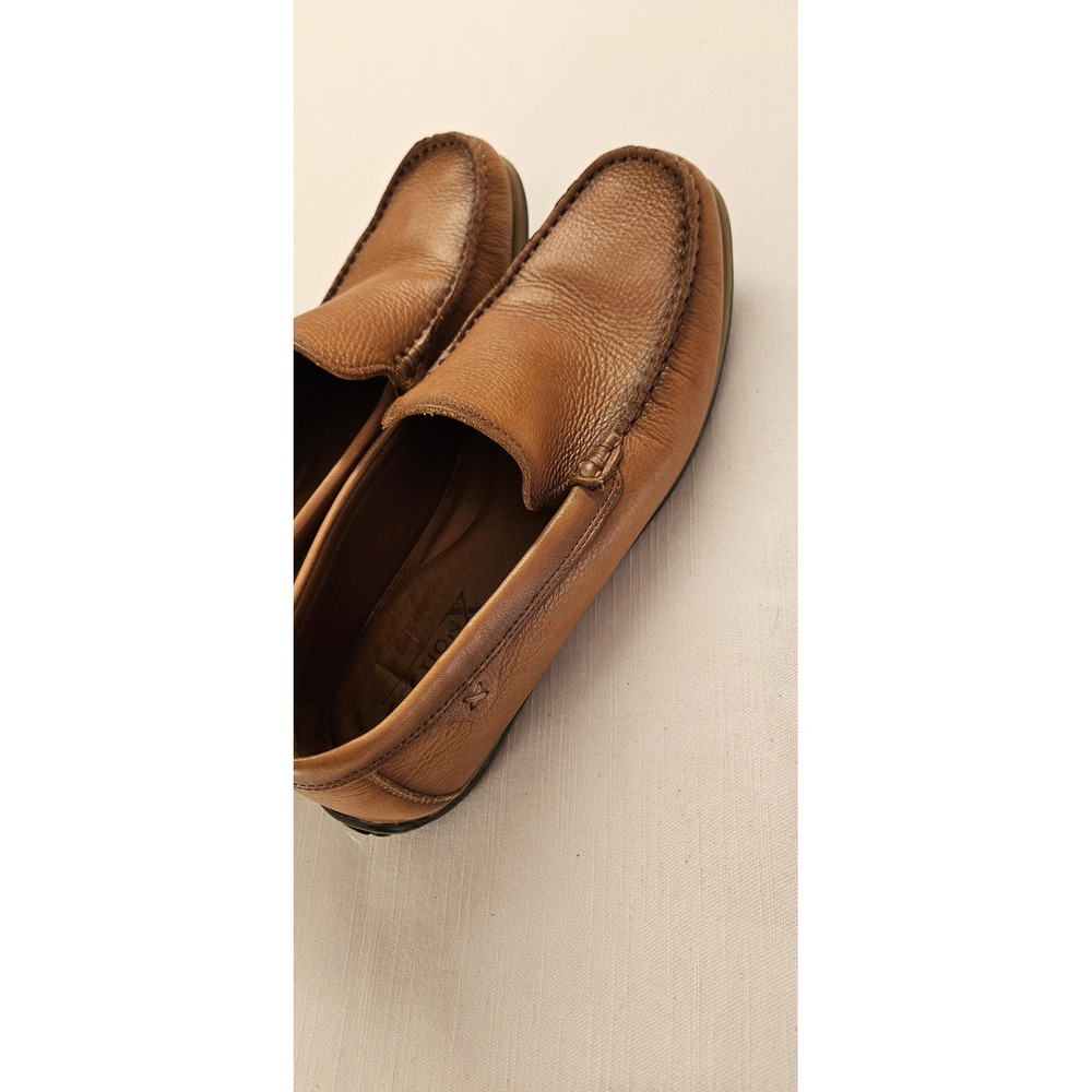 Section X Mens Brown Leather Driving Loafers Slip On Shoes 292SX0018 Size 8 M - Picture 3 of 8